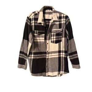 Roxy Plaid Flannel Button-Up – Size M